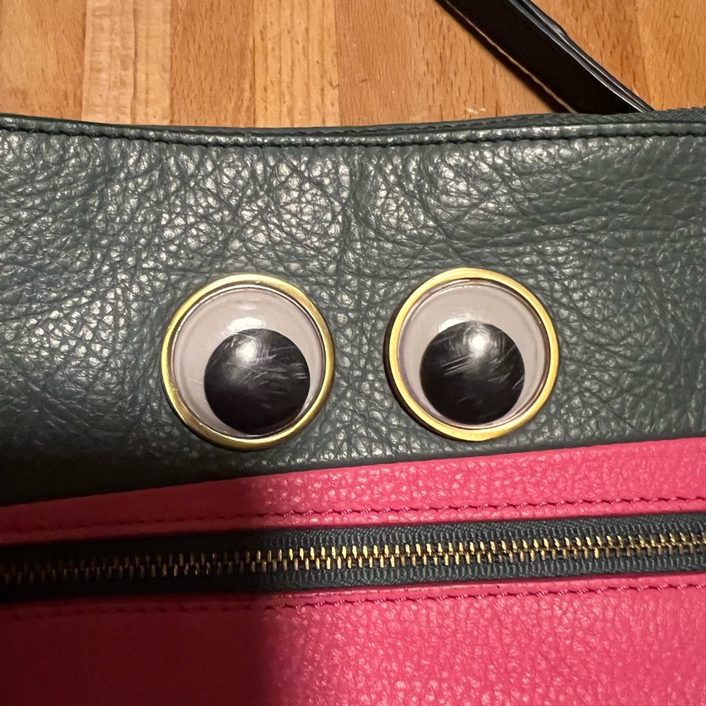 Fossil Women's Goggly Eye Crossbody Bag in Pink and Gray - Picture 2 of 7